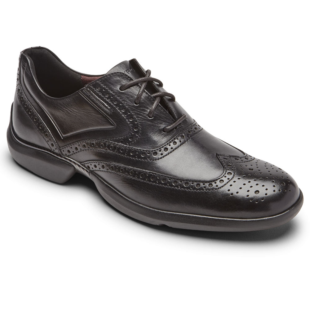 Rockport Mens Total Motion Advance Wingtip - Lace Up Black - HXL240516